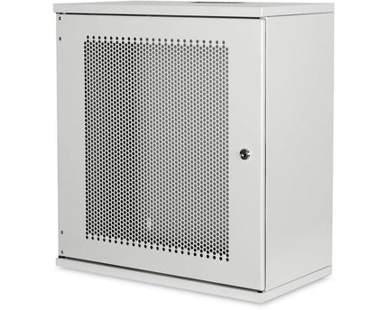 12U wandkast, SOHO, ongemonteerd 540x400x595 mm, geperforeerde voordeur, grijs - Networkdiscount.com