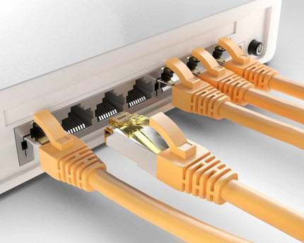 CAT6a S/FTP PIMF LSZH Geel 3 meter - Networkdiscount.com