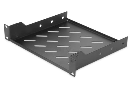 10 Inch 1U legbord 44x255x201 mm, kleur zwart (RAL 9005) - Networkdiscount.com