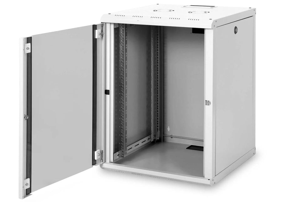 16U wandkast, Unique 820x600x600 mm, kleur grijs (RAL 7035) - Networkdiscount.com
