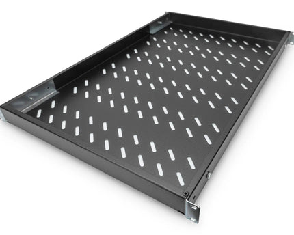 19 Inch 1U legbord voor 1000 mm diepe rekken 43x483x708 mm, verstelbaar tot 900 mm diepte, zwart - Networkdiscount.com