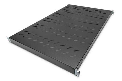 19 Inch 1U legbord voor 1000 mm diepe rekken 43x483x708 mm, verstelbaar tot 900 mm diepte, zwart - Networkdiscount.com
