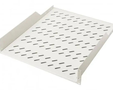 19 Inch 2U legbord voor rekken vanaf 800 mm diepte 88,5x482x552 mm, tot 25 kg, grijs (RAL 7035) - Networkdiscount.com