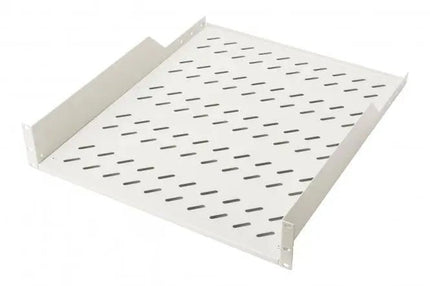 19 Inch 2U legbord voor rekken vanaf 800 mm diepte 88,5x482x552 mm, tot 25 kg, grijs (RAL 7035) - Networkdiscount.com