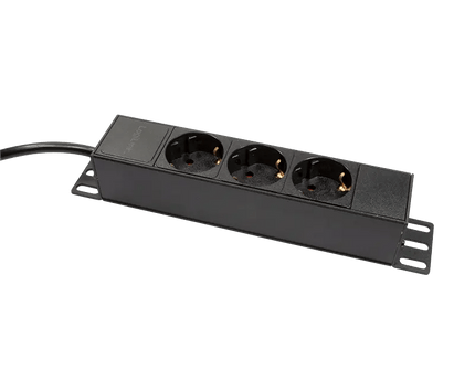 1U 3 voudige stekkerdoos voor 10'' serverrack - Networkdiscount.com