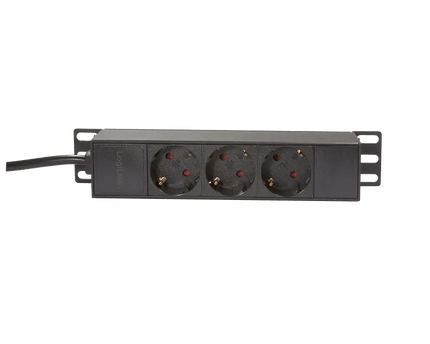 1U 3 voudige stekkerdoos voor 10'' serverrack - Networkdiscount.com