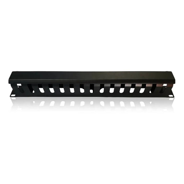 1U metalen kabelgoot met schuifbedekking - Networkdiscount.com