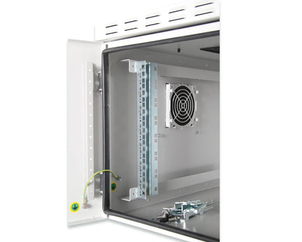 7U wandkast, buiten, IP55 600x600x490 mm, kleur grijs (RAL 7035) - Networkdiscount.com