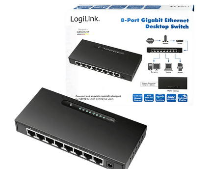 8 Poorts Gigabit Switch 10/100/1000 Mbps - Networkdiscount.com