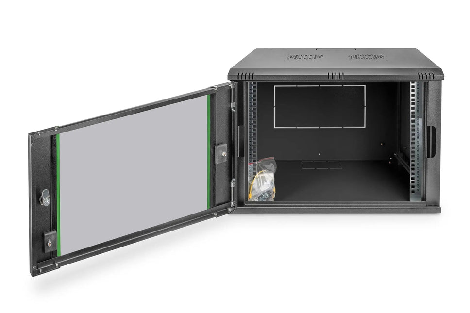 9U wandmontagekast, Dynamic 478x600x450 mm, kleur zwart (RAL 9005) - Networkdiscount.com