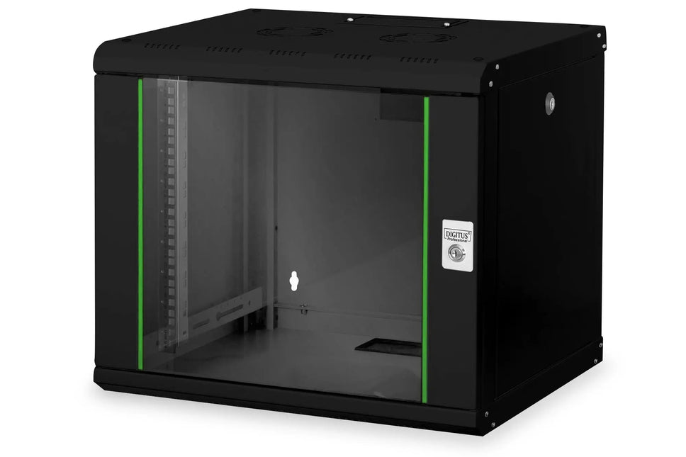 9U wandmontagekast, Uniek 509x600x450 mm, kleur zwart (RAL 9005) - Networkdiscount.com