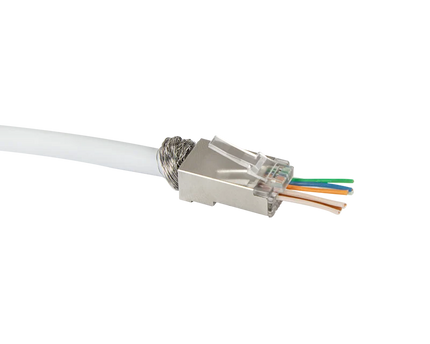 Doorsteek CAT6a Connector RJ45 - STP 10 stuks voor soepele en stugge kabel