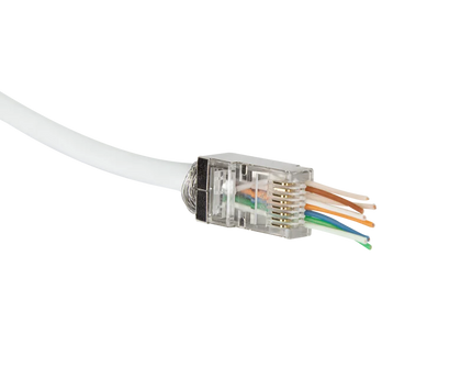 Doorsteek CAT6a Connector RJ45 - STP 10 stuks voor soepele en stugge kabel