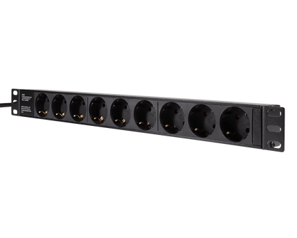 BASIC 9 voudige stekkerdoos voor 19 inch serverkasten - Networkdiscount.com