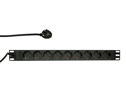 BASIC 9 voudige stekkerdoos voor 19 inch serverkasten - Networkdiscount.com