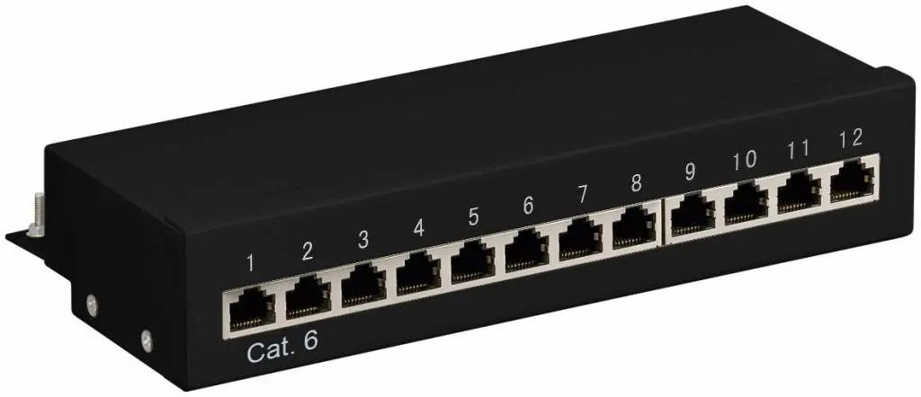 CAT 6 Mini/Desktop Patch Panel 12 Poorts - Networkdiscount.com