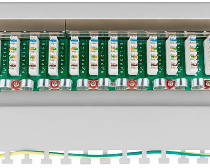 CAT 6 Mini/Desktop Patch Panel 12 Poorts grijs - Networkdiscount.com