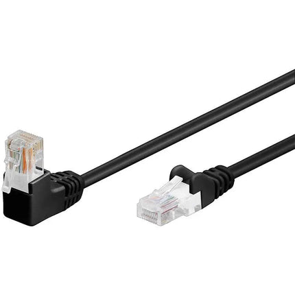 Cat5e 0.5 meter Zwart UTP - kabel 1 x haaks - Networkdiscount.com
