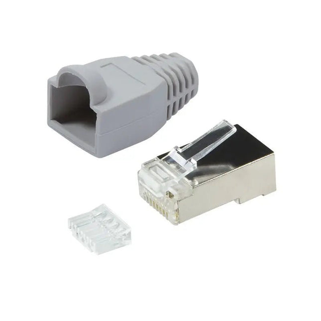 CAT6 Connector met tule RJ45 - STP 10 stuks voor soepele kabel - Networkdiscount.com