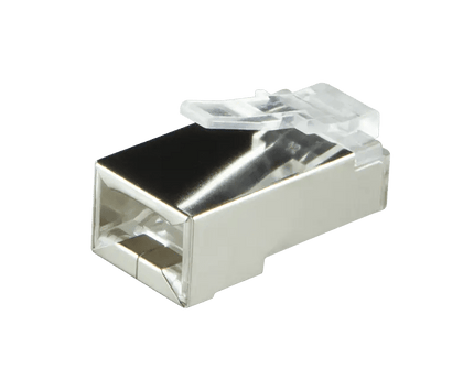 CAT6 Connector met tule RJ45 - STP 100 stuks voor soepele kabel - Networkdiscount.com