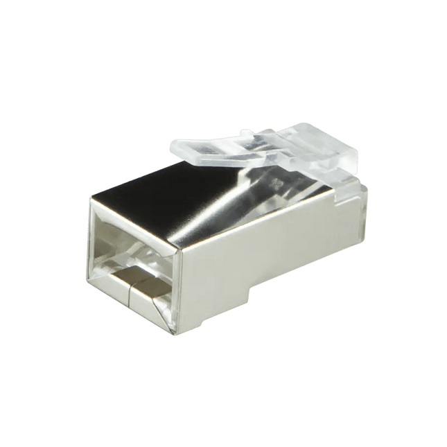 CAT6 Connector met tule RJ45 - STP 100 stuks voor soepele kabel - Networkdiscount.com