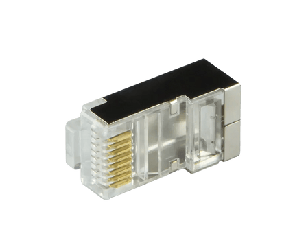 CAT6 Connector met tule RJ45 - STP 100 stuks voor soepele kabel - Networkdiscount.com