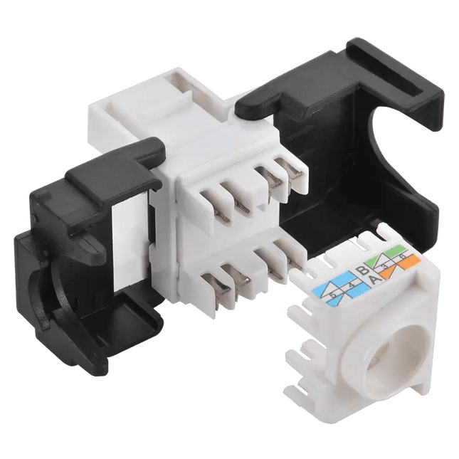 CAT6 keystone RJ45 UTP 180° toolless - Networkdiscount.com