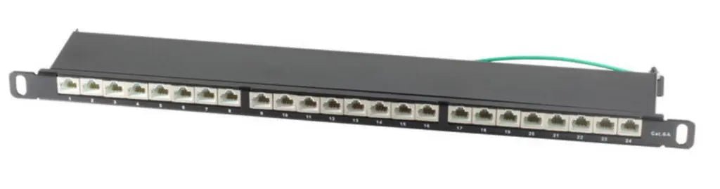 CAT6a 19 inch Patchpanel slim 24 poorts 0.5U - Networkdiscount.com