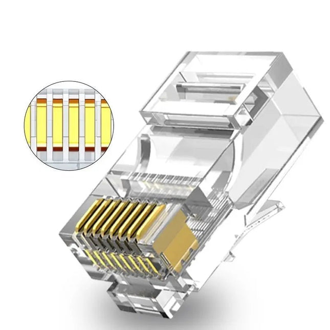 CAT6a Connector RJ45 - UTP 50 stuks voor soepele en stugge kabel - Networkdiscount.com