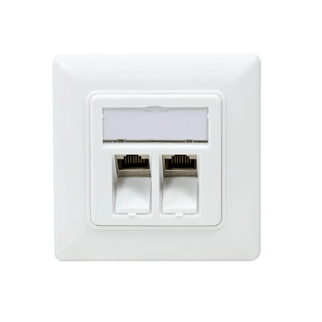 CAT6a keystone inbouwdoos 2 - voudig - Networkdiscount.com