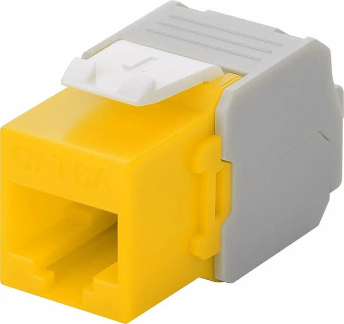 CAT6a Keystone RJ45 unshielded geel - Networkdiscount.com