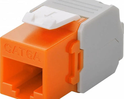 CAT6a Keystone RJ45 unshielded oranje - Networkdiscount.com