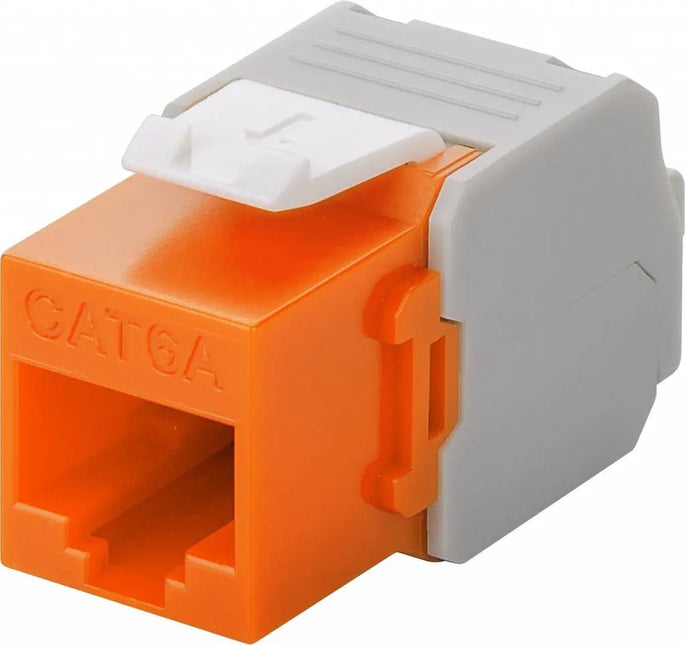 CAT6a Keystone RJ45 unshielded oranje - Networkdiscount.com