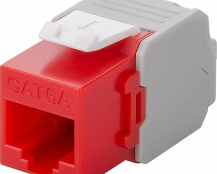 CAT6a Keystone RJ45 unshielded rood - Networkdiscount.com