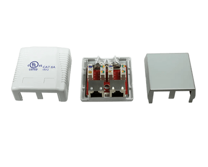 CAT6a opbouwdoos 2x RJ45 STP - Networkdiscount.com