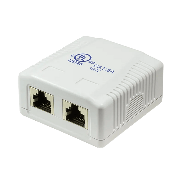 CAT6a opbouwdoos 2x RJ45 STP - Networkdiscount.com