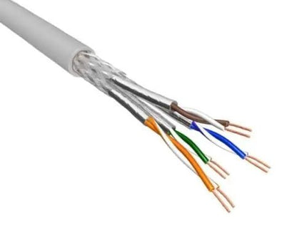 Cat.6A S/FTP Kabel Soepel AWG26 LSZH Licht Grijs 500m 100% koper - Networkdiscount.com