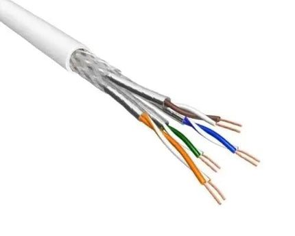 Cat.6A S/FTP Kabel Soepel AWG26 LSZH Wit 500m 100% koper - Networkdiscount.com