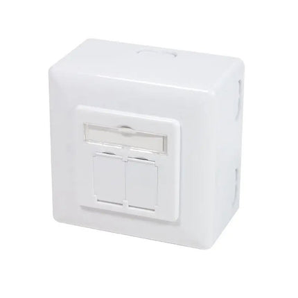 Combi Inbouw + opbouwdoos CAT6 2x RJ45 afgeschermd LSA - Networkdiscount.com