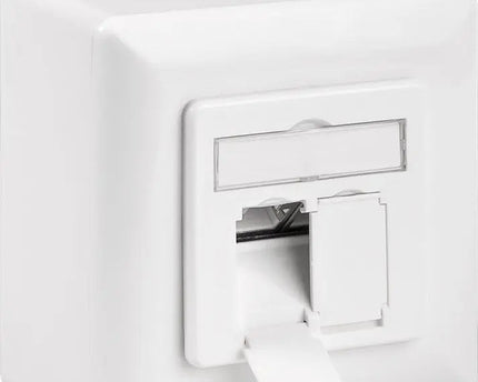 Combi Inbouw + opbouwdoos wit CAT6a 2x RJ45 afgeschermd LSA 3.5 cm diep - Networkdiscount.com