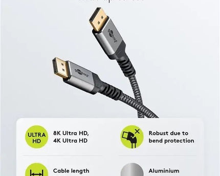DisplayPort™ Kabel, 8K @ 60 Hz 3M - Networkdiscount.com
