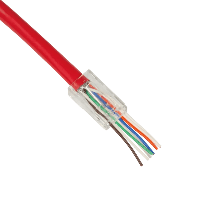 Doorsteek CAT6 UTP Connector 100 stuks EZ - RJ45 voor soepele en stugge kabel - Networkdiscount.com
