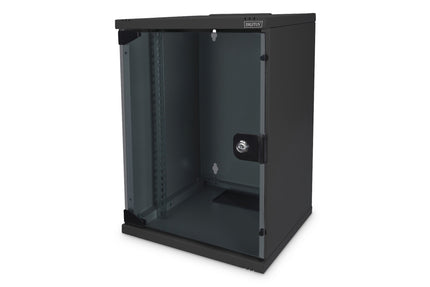 9U wall mounting cabinet 464x312x300 mm (WxHxD), black