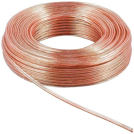 Loudspeaker cable 2 x 2.5mm² transparent 50M on a roll of copper