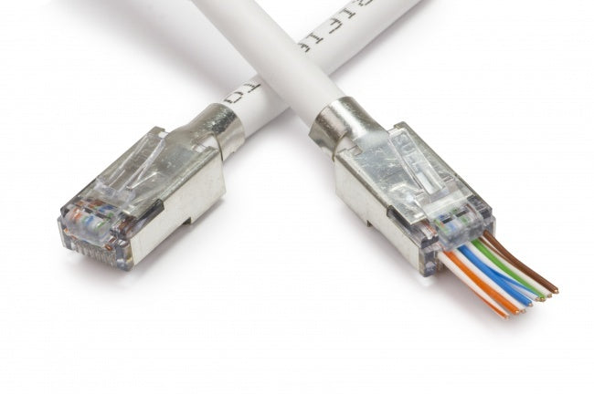 Doorsteek CAT7 Connector RJ45 - STP 10 stuks voor soepele en stugge kabel