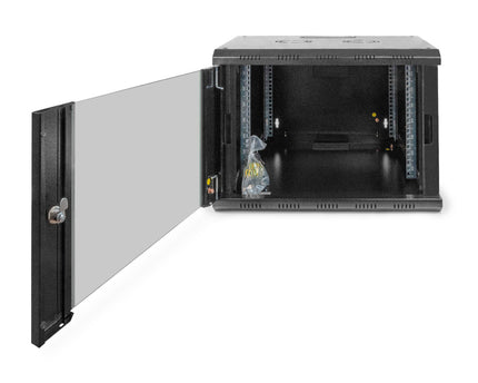 7U wall mounting cabinet, Unique 420x600x600 mm, color black (RAL 9005)