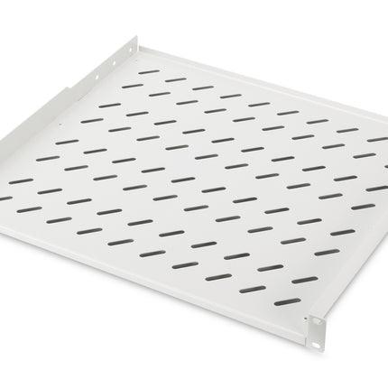 19 Inch 1U legbord voor rekken vanaf 600 mm diepte 44x482x400 mm, tot 15 kg, grijs (RAL 7035)