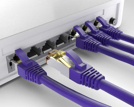 Cat6a S/FTP PIMF LSZH Paars 1 meter