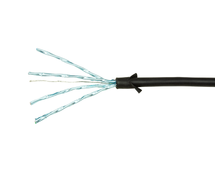CAT6a U/FTP Ultraflex, 100% koper, zwart, 3M
