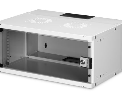 19" 4U wall mounting cabinet, SOHO PRO 240 x 540 x 400 mm, gray